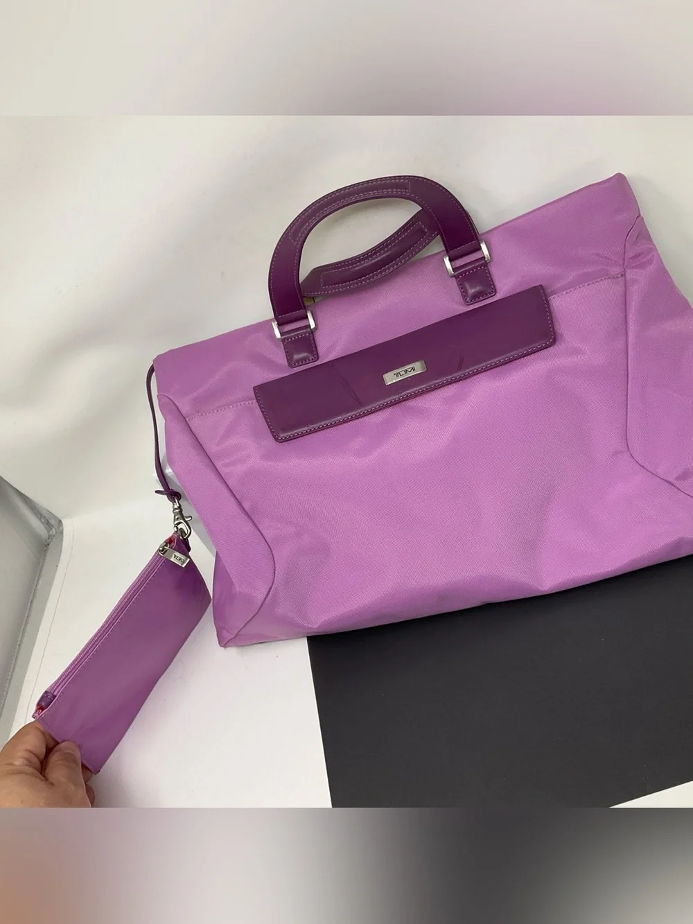 Tumi ballistic nylon Lavender and purple briefcase/satchel